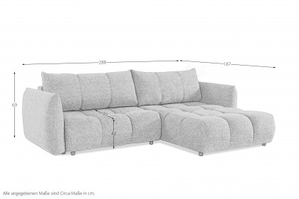 Livonia von Exxpo - Polstergarnitur rechts mokka