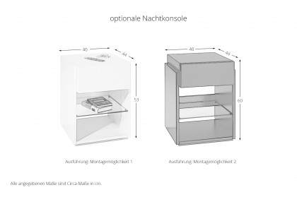 Liverpool von RUF Betten - Boxspringbett in Silber mit Motor