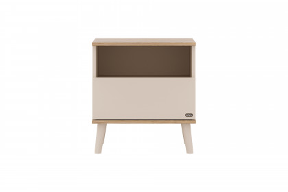Hazel von YUNY by Paidi - Nachtkommode cashmere-beige - Eiche-Montana