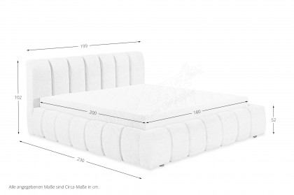 Nairobi von ED-Lifestyle - Polsterbett 180 ivory