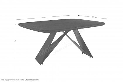 Black Smooth von SIT Möbel - Esstisch mit Wangengestell