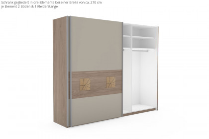 Multiline von SCHÖNER WOHNEN - Schweber Balkeneiche/ satingrau 2-türig