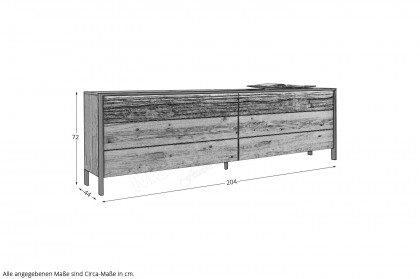 Steel living von Thielemeyer - Lowboard 720785 Wildeiche gebürstet