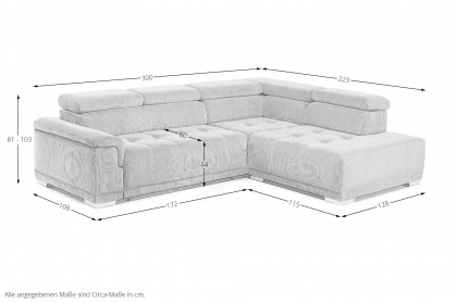 Fondi von Matex - Eckcouch rechts dunkelgrün