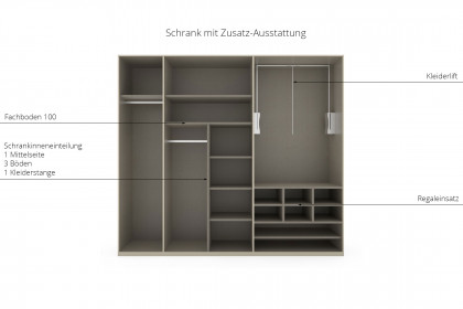 Fifty von Rauch Orange - Schrank champagner ca. 251 cm breit