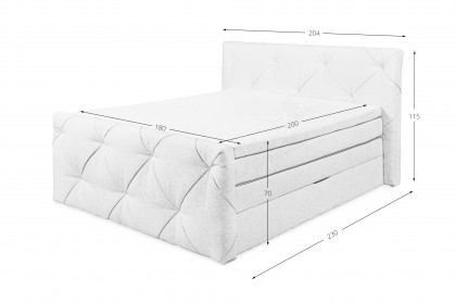 Indiana-Dream von ED-Lifestyle - Boxspringbett 180 ivory