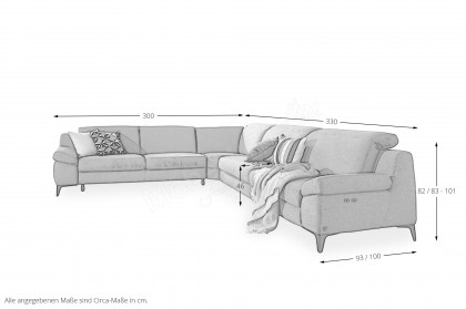 MR 9120 von Musterring - Sofagarnitur links mirage