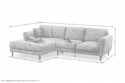 Malibu-LE24 von Matex - Eckcouch links sand