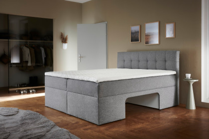 Petty von Sofa-Team - Boxbett mit Haustierhöhle hellgrau