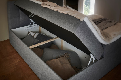 Petty von Sofa-Team - Boxbett mit Haustierhöhle hellgrau