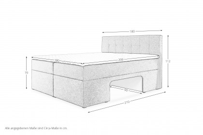 Petty von Sofa-Team - Boxbett mit Haustierhöhle hellgrau