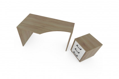 Achat von Priess - Kastenbett mit Schubkästen Artisan Eiche/ lichtweiß