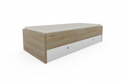 Achat von Priess - Kastenbett mit Schubkästen Artisan Eiche/ lichtweiß