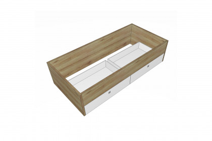 Achat von Priess - Kastenbett mit Schubkästen Artisan Eiche/ lichtweiß