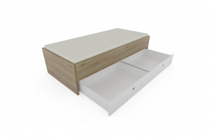 Achat von Priess - Kastenbett mit Schubkästen Artisan Eiche/ lichtweiß