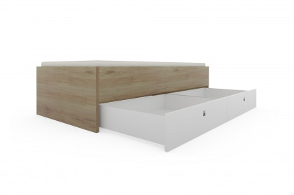 Achat von Priess - Kastenbett mit Schubkästen Artisan Eiche/ lichtweiß