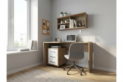 Achat von Priess - Kastenbett mit Schubkästen Artisan Eiche/ lichtweiß