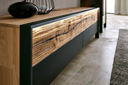 Steel living von Thielemeyer - Lowboard 720894 Wildeiche gebürstet