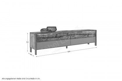 Steel living von Thielemeyer - Lowboard 720894 Wildeiche gebürstet