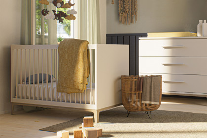 Cutie-Lea von YUNY by Paidi - platzsparendes Babybett 60x120 cm off-white