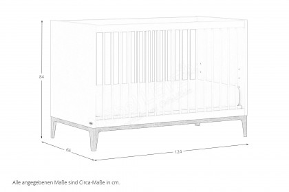 Cutie-Lea von YUNY by Paidi - platzsparendes Babybett 60x120 cm off-white