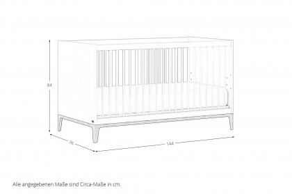 Cutie-Lea von YUNY by Paidi - Kinderbett 70x140 mit Lattenrost off-white