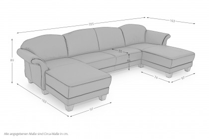 S440 Davos von Ponsel - XXL-Sofa chocolate 2. Wahl