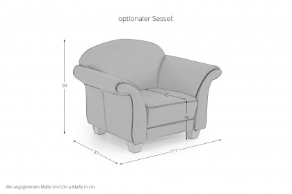 S440 Davos von Ponsel - XXL-Sofa chocolate 2. Wahl