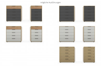 Cadiz von Wiemann - Kommode Front graphit - Riffholz massiv