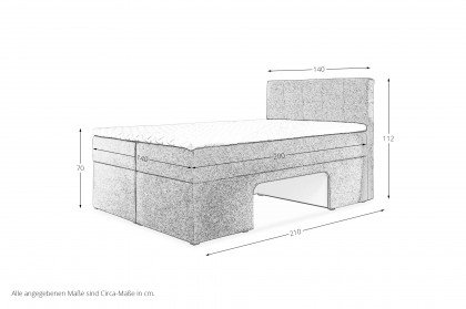 Petty von Sofa-Team - Boxbett mit Haustierhöhle in Hellgrau