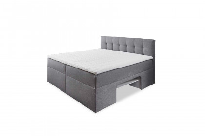 Shelfie-Dream von Sofa-Team - Boxbett mit Regalnische hellgrau