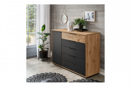 Cadiz von Wiemann - Sideboard ca. 120 cm breit graphit - Riffholz