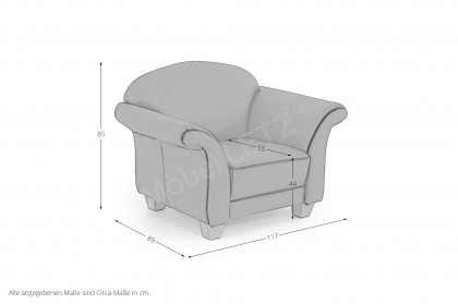 S440 Davos von Ponsel - Ledersessel chocolate