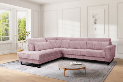 Icon-LE26 von Exxpo - Ecksofa links lilarose