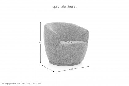 MR 9450 von Musterring - Ecksofa links naturel