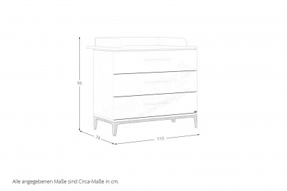 Cutie-Lea von YUNY by Paidi - Babyzimmer: Schrank, Bett, Wickelkommode