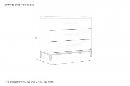 Cutie-Lea von YUNY by Paidi - Babyzimmer: Schrank, Bett, Wickelkommode