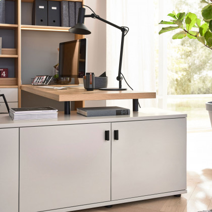 Kira-System von Musterring - Arbeitsplatz mit viel Stauraum