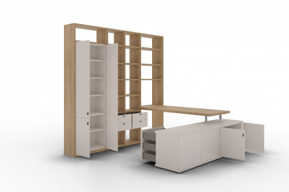 Kira-System von Musterring - Arbeitsplatz mit viel Stauraum