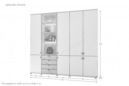 Kira-System von Musterring - Arbeitsplatz mit viel Stauraum
