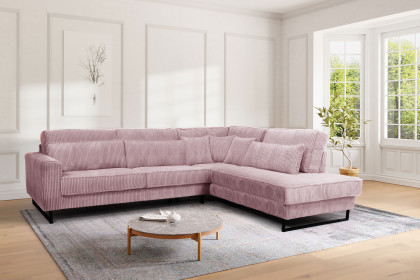 Icon-LE26 von Exxpo - Ecksofa rechts lilarose