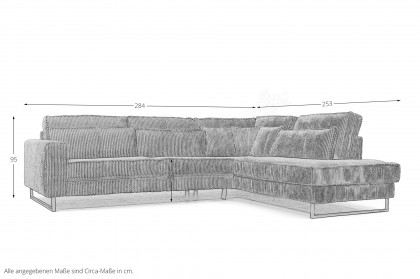 Icon-LE26 von Exxpo - Ecksofa rechts lilarose