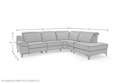 MR 9120 von Musterring - Polstersofa rechts grey