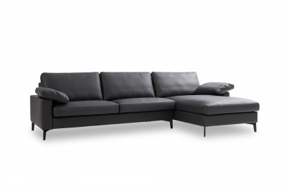 CL 500 von Erpo Polstermöbel - Ledersofa rechts black