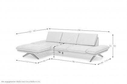 KOINOR Elements - Eckcouch Ausführung links creme