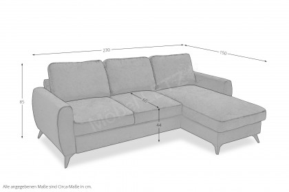 Jeffrey von Exxpo - Polstersofa rechts taupe