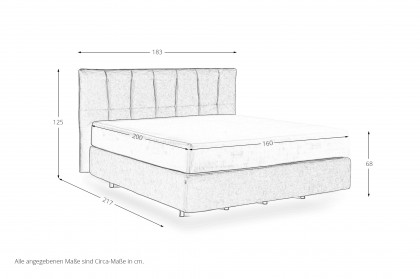 Osaka von RUF Betten - Boxspringbett in Komforthöhe braun