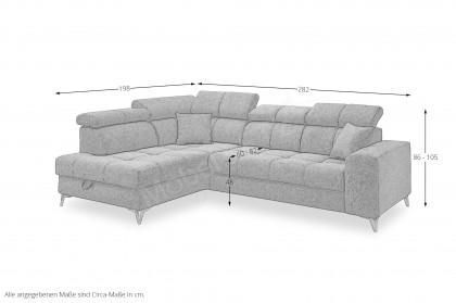 Sydney von ED-Lifestyle - Polsterecke anthrazit