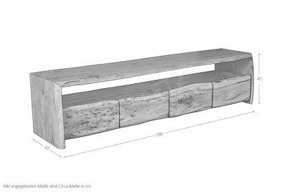 Albera von SIT Möbel - Lowboard Akazie mit Baumkante
