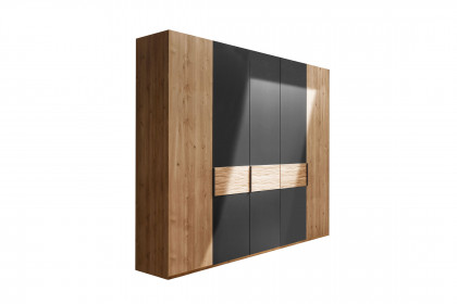 Cadiz von Wiemann - Schrank mit Riffholz-Querriegel Eiche-graphit